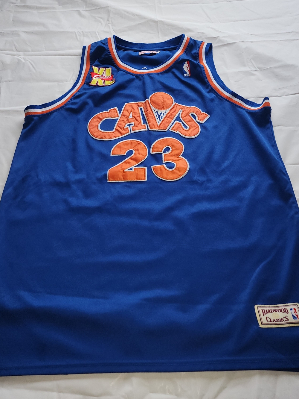 MITCHELL & NESS NBA CLEVELAND CAVALIERS LEBRON JAMES #23 JERSEY BLUE SIZE 48